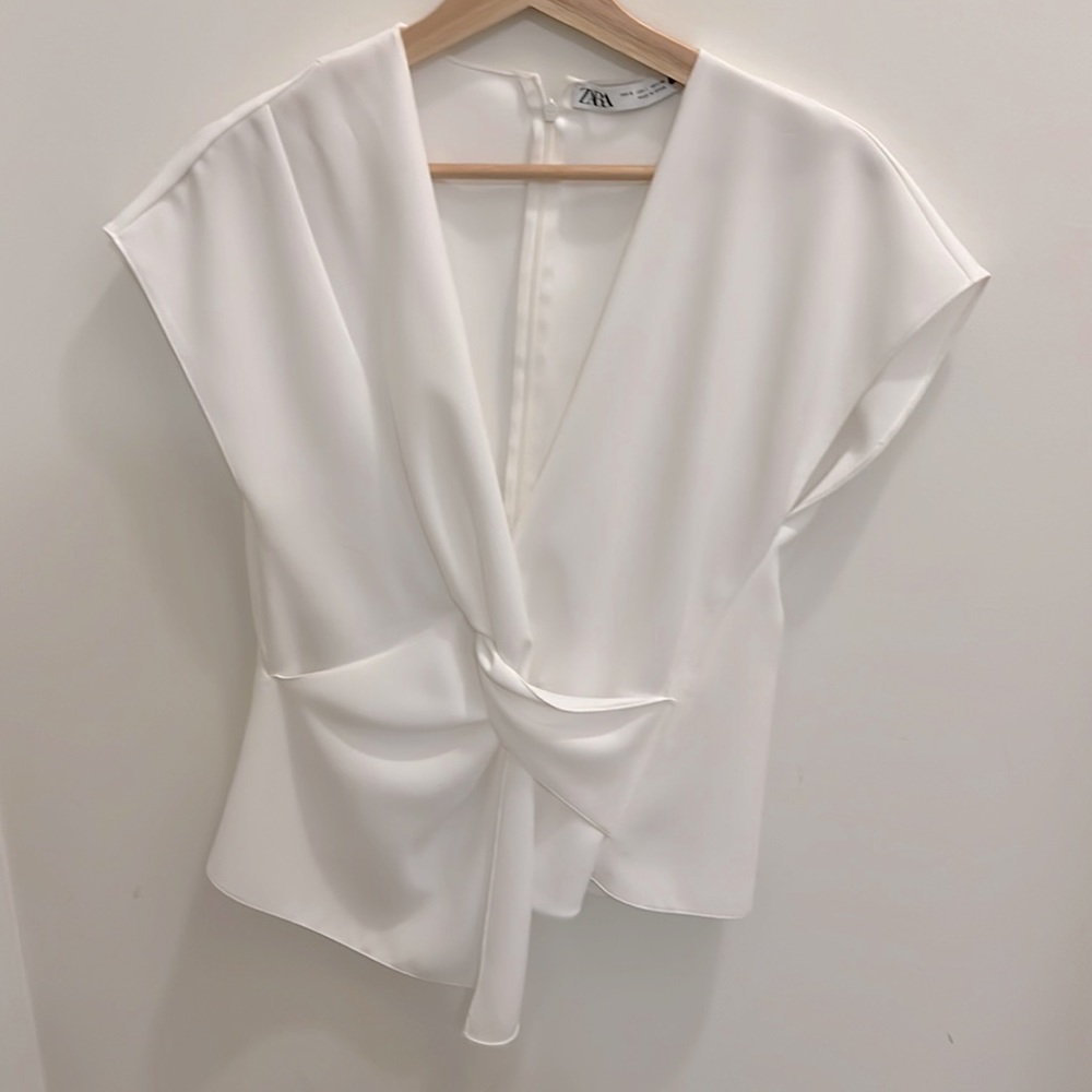 Zara White Blouse